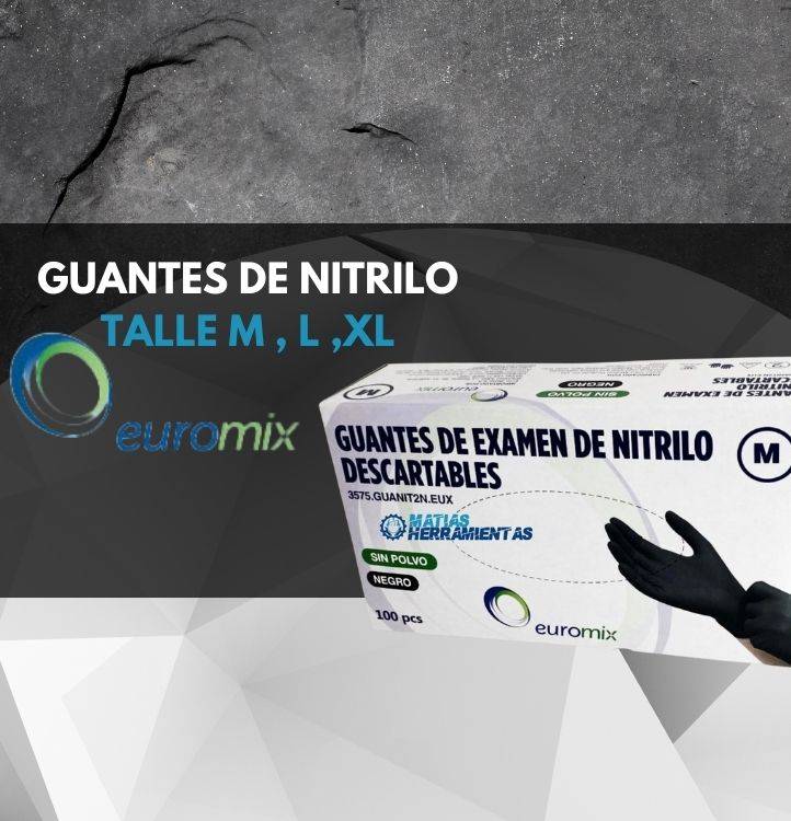 Caja de 100 Guantes de Nitrilo Euromix